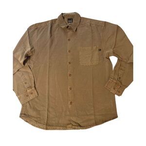 Weekendz off tencel caramel Long sleeve button down shirt L
